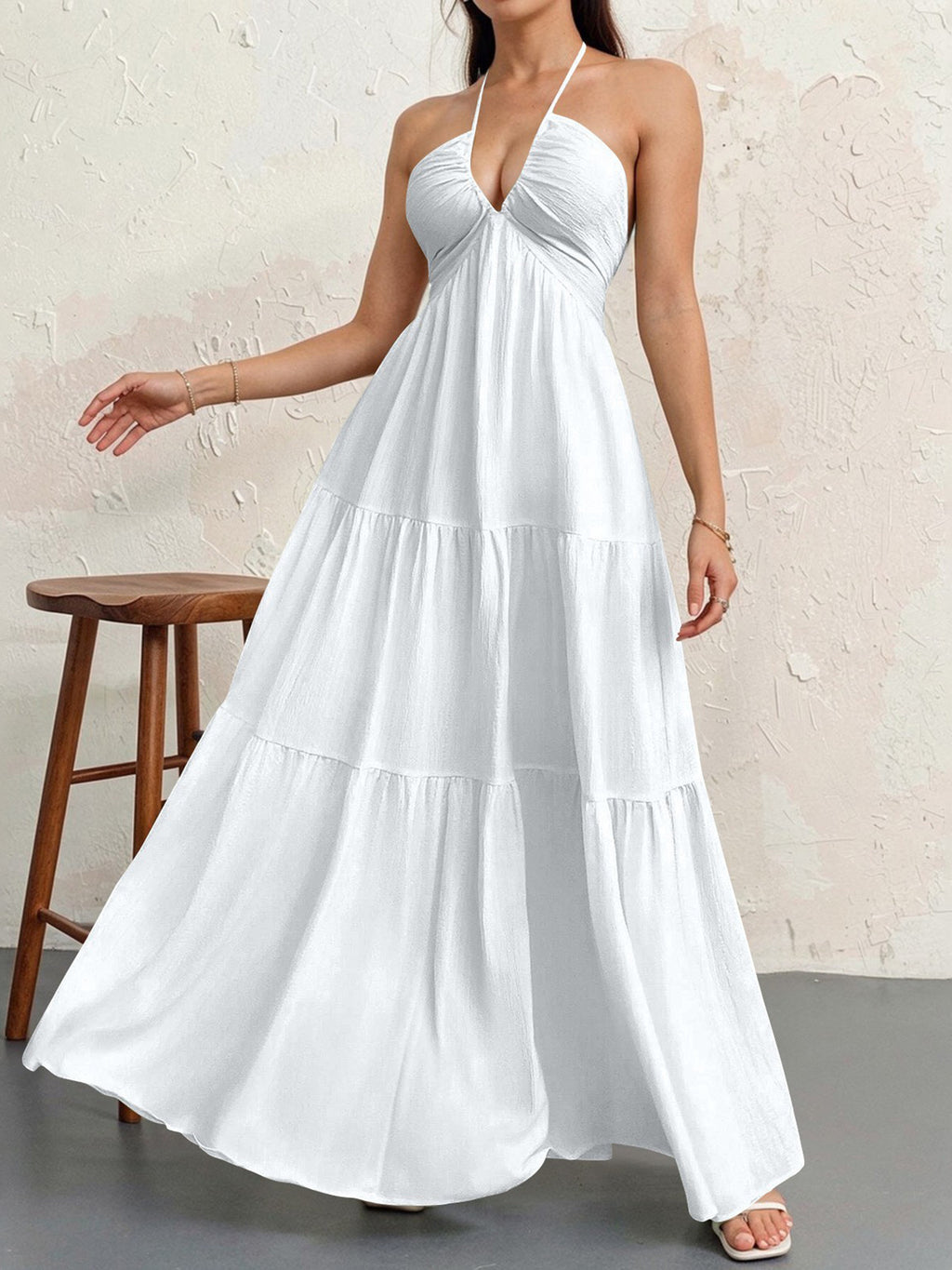 Womens Halter Neck Summer Dress