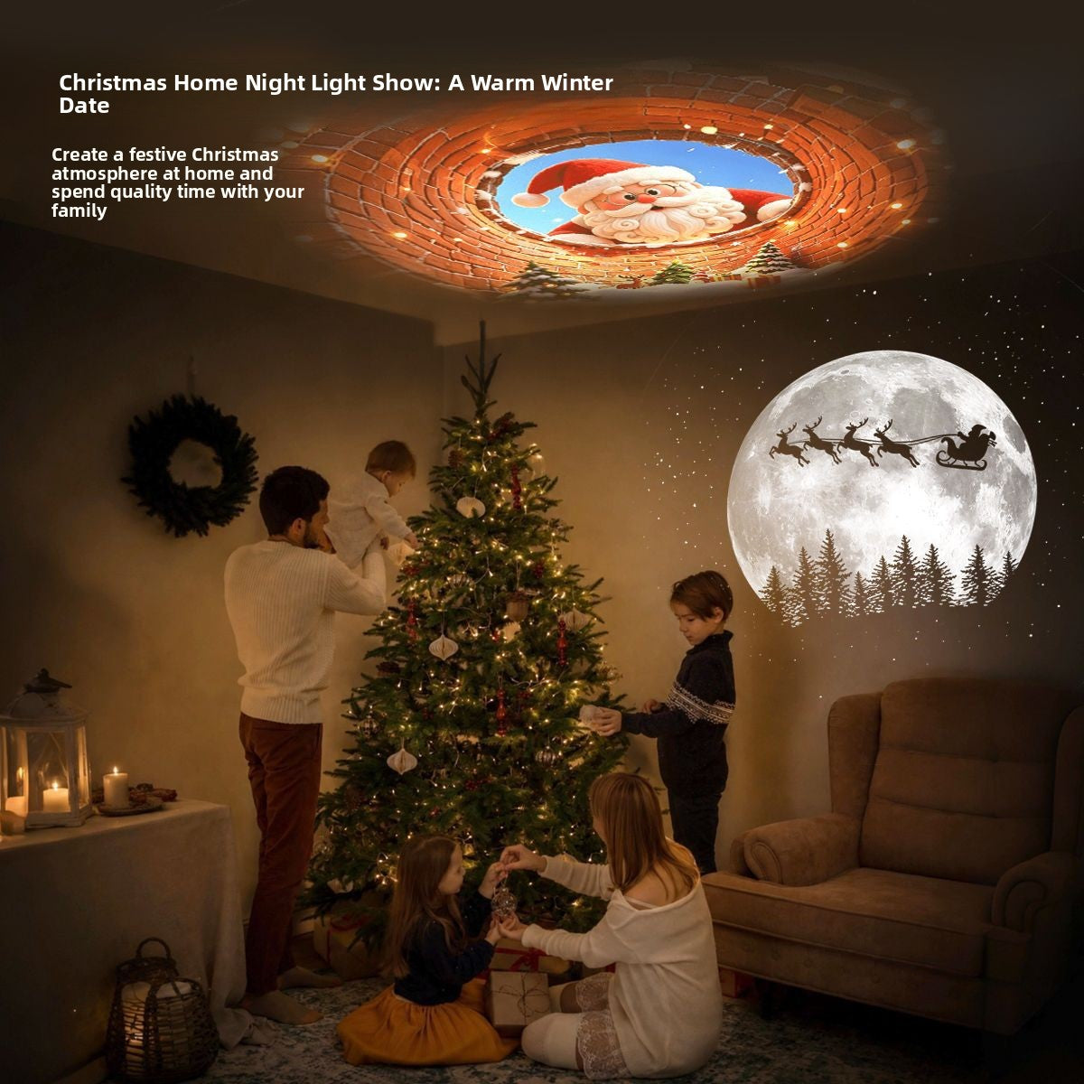Starry Sky Projection Night Light with Multiple Slides