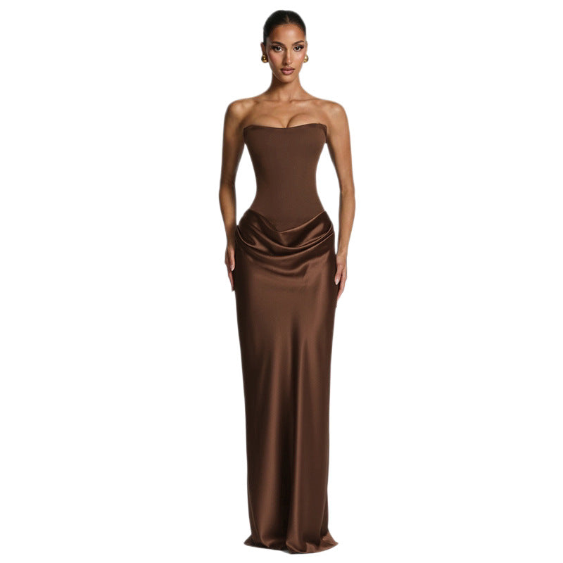 Elegant Sleeveless Ribbon Accent Bodycon Dress