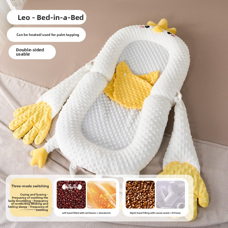 Baby Anti-Jump Soothing Bed with Slope Pad