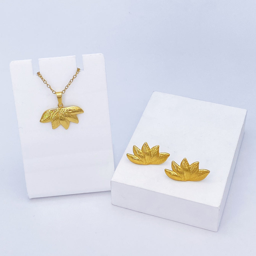 Stainless Steel Earrings and Necklace