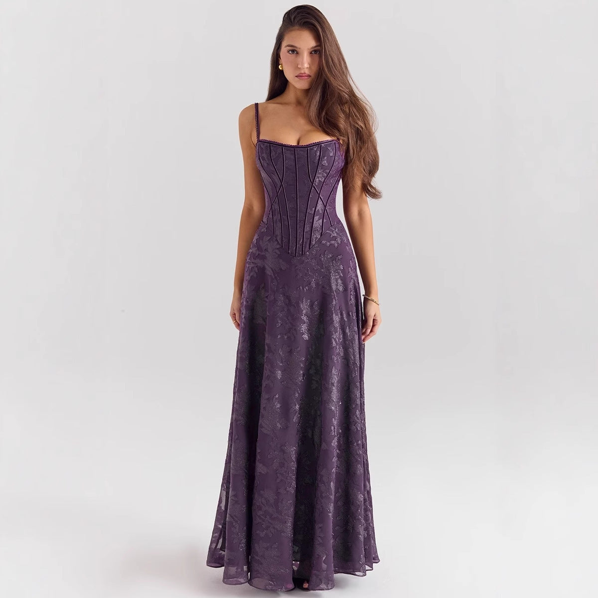 Elegant Backless Chiffon Evening Dress