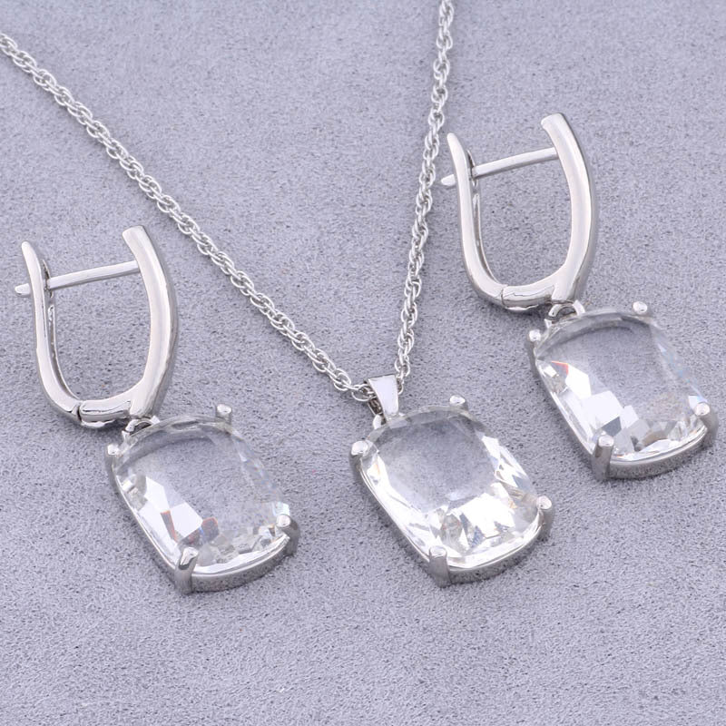 Minimalist Geometric Earrings and Necklace Set