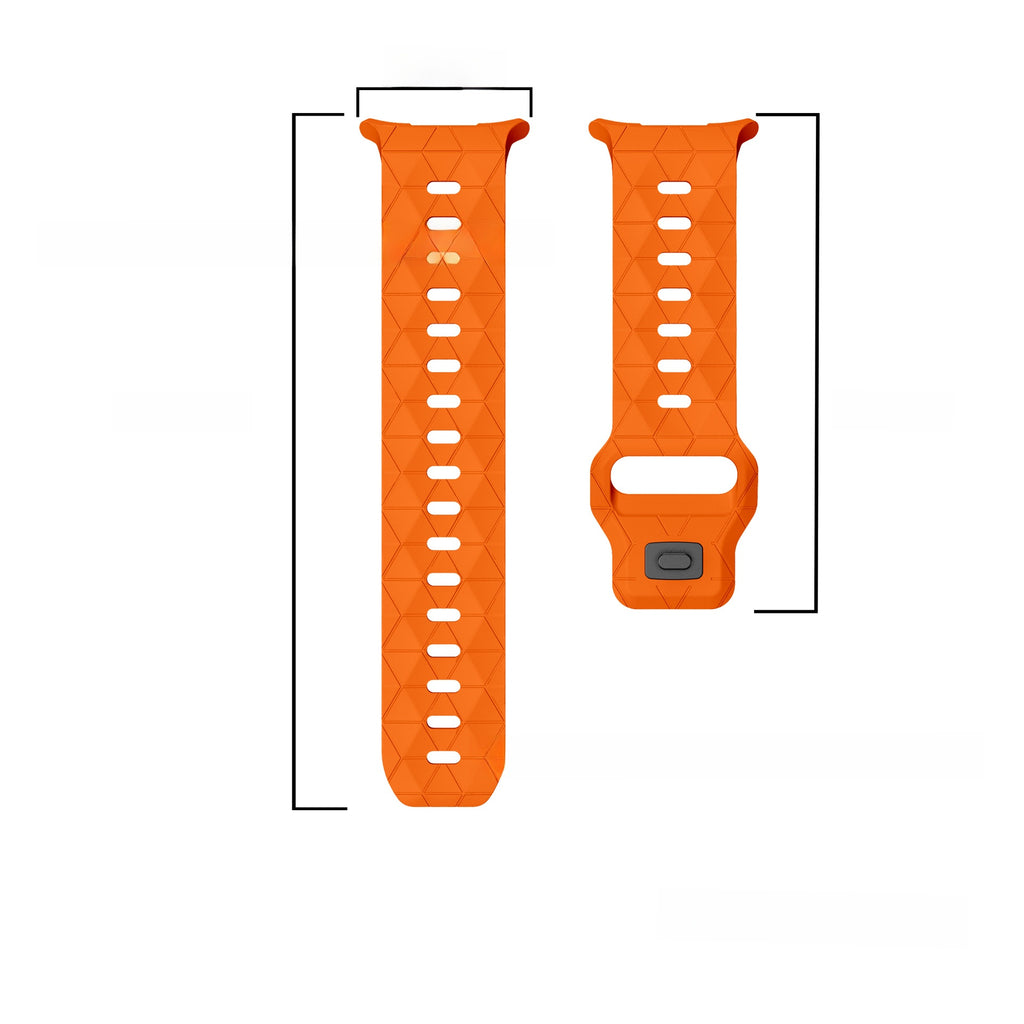 Football Pattern Reverse Buckle Silicone Strap for Samsung Watch