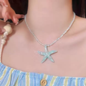 Seaside Shell Starfish Pendant Necklace