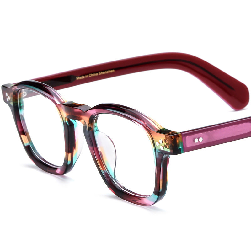 Retro Square Acetate Eyeglass Frames
