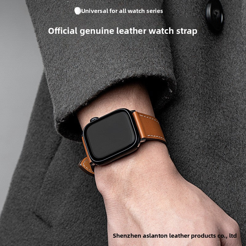 Genuine leather waterproof cowhide watch strap