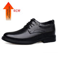 Mens Height Increase Leather Shoes Business Casual