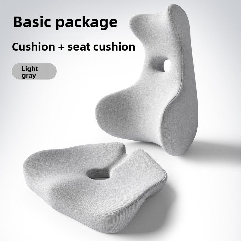 Ergonomic Memory Foam Lumbar and Neck Support Cushion