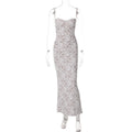 Women's Lace Backless Long Dress