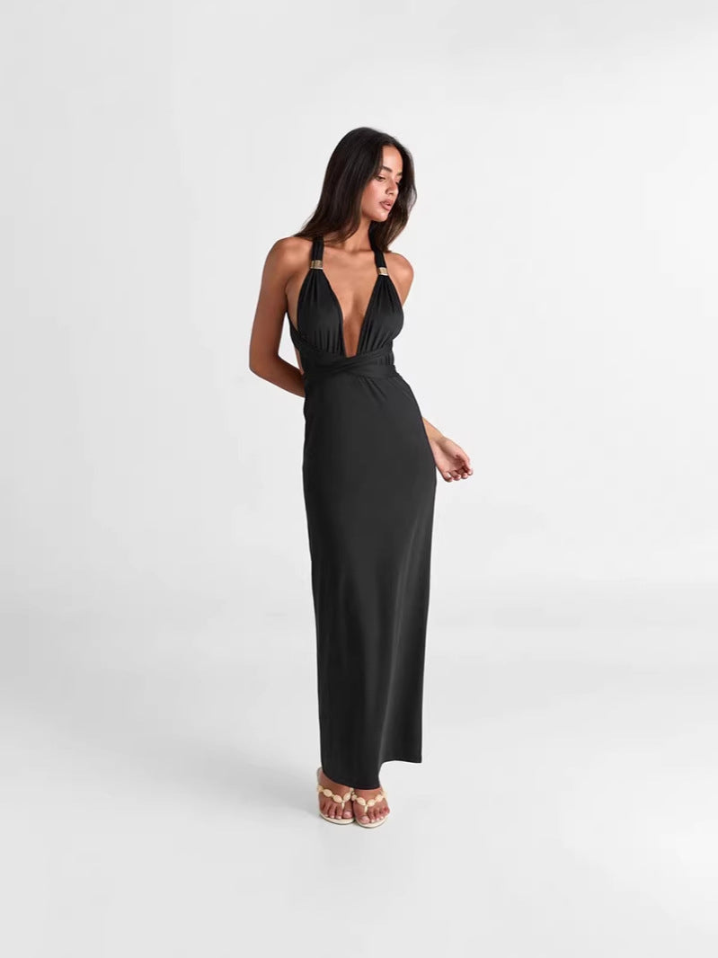 Women's Knitted Halter Neck Dress
