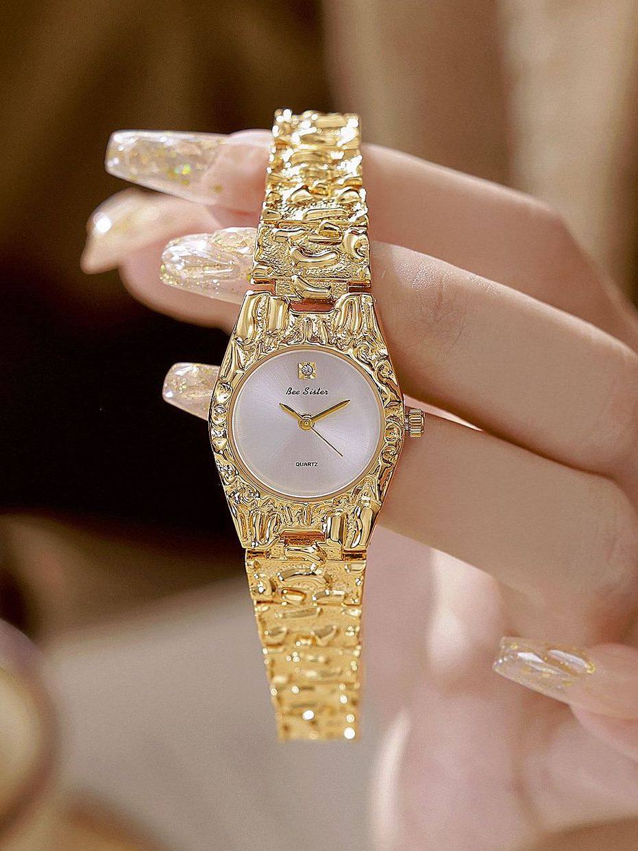 Women's Vintage Quartz Watch with Alloy Strap