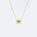 Round Birthstone Zircon Necklace