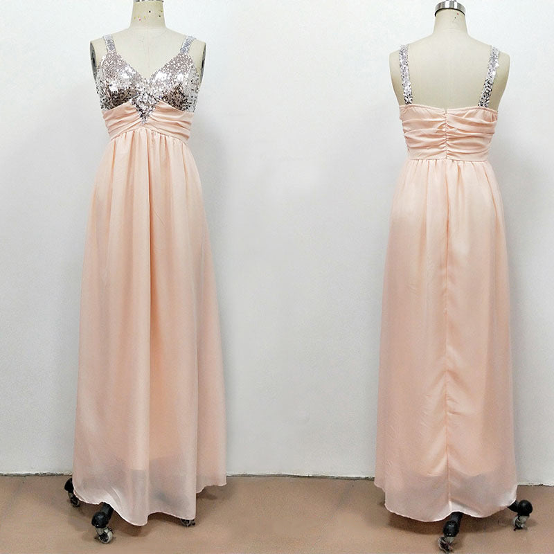Women's Sequin Chiffon Evening Dress