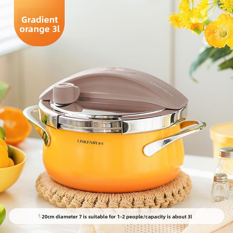 Pressure cooker, small and compact, made of 304 stainless steel, suitable for household use
