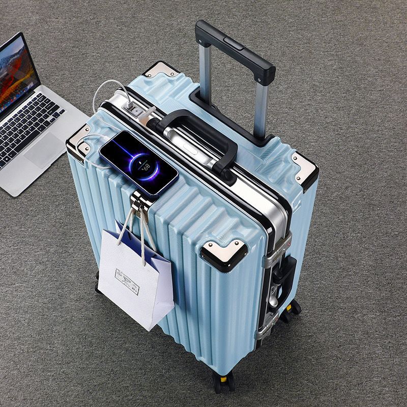 Durable Password Lock Suitcase with USB Charging Port