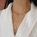 Freshwater Pearl Necklace with 925 Silver Chain