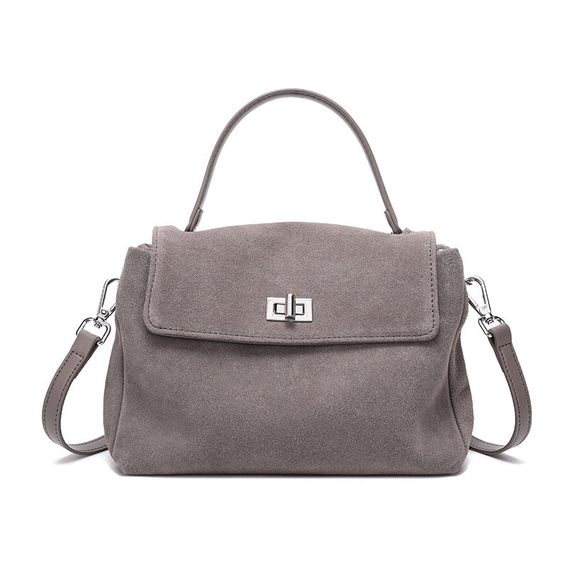 Genuine Leather Suede Crossbody Handbag