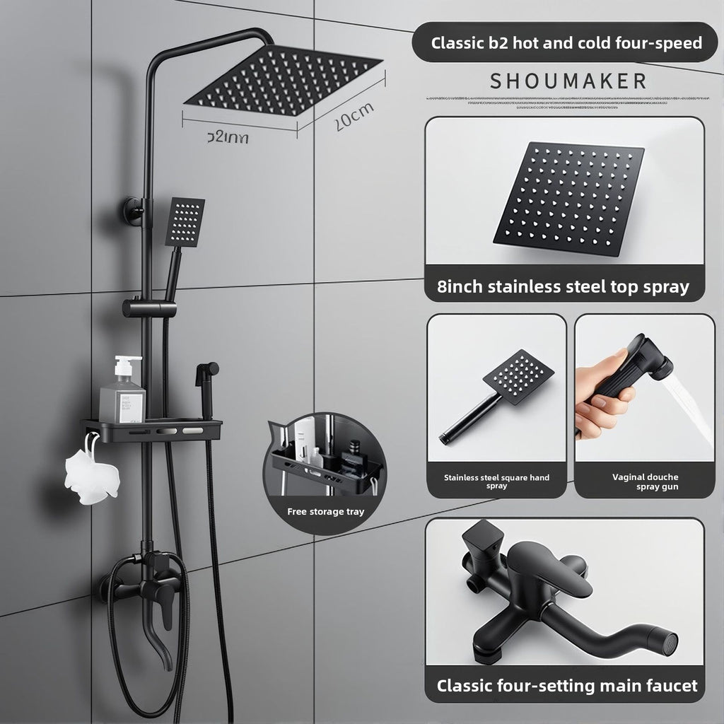 Brass Shower Set with Pressure Boosting Function