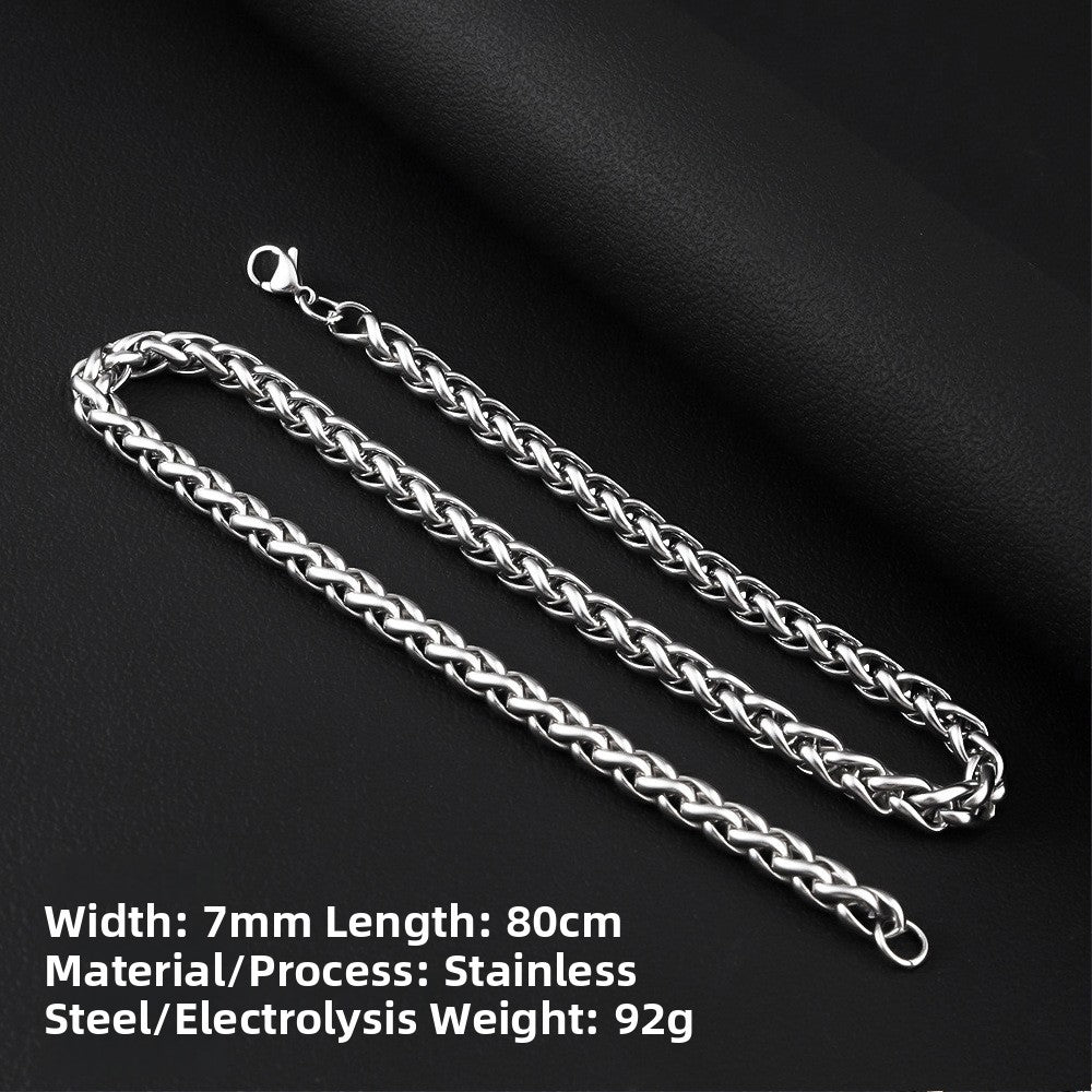 Titanium Steel Keel Chain Necklace