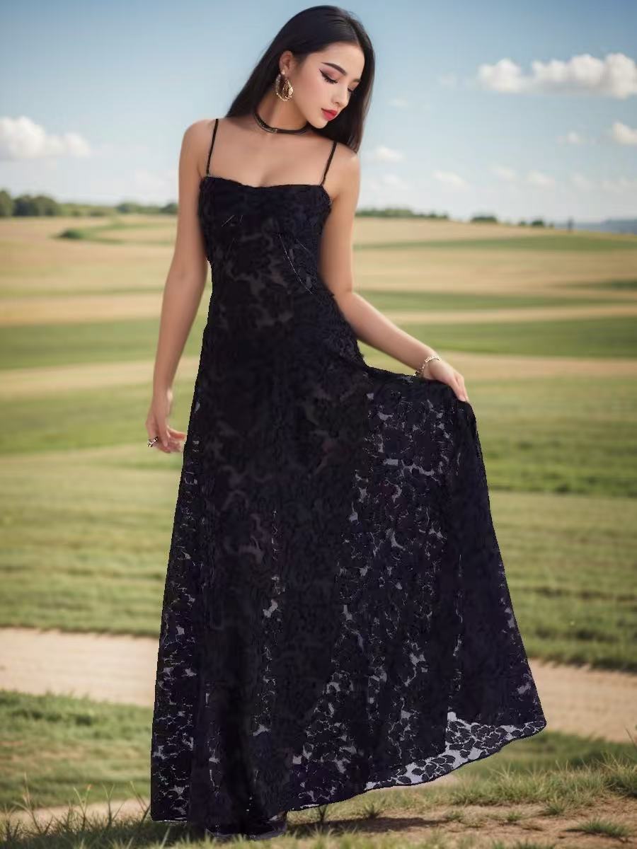 Sleeveless Tube Top Dress with Floral Design