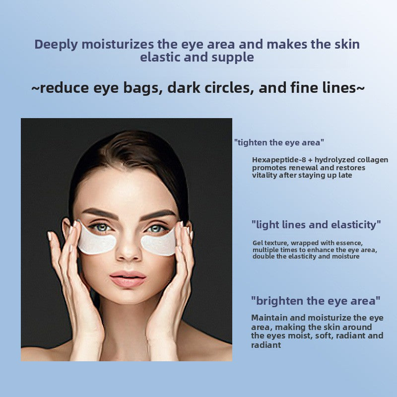 Hydrogel eye patches for reducing dark circles and hydrating the skin