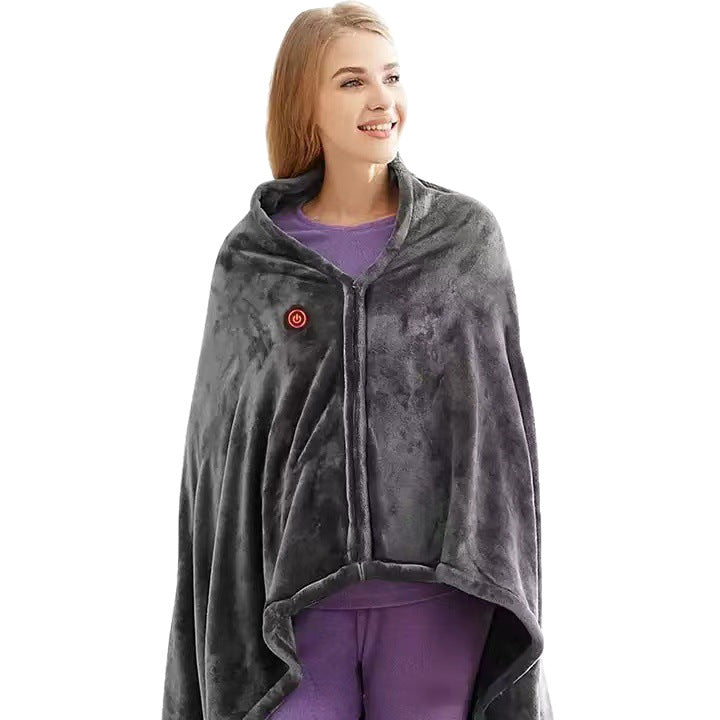 USB Heated Flannel Blanket Shawl