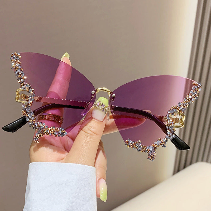 Butterfly Diamond Sunglasses UV400 Protection