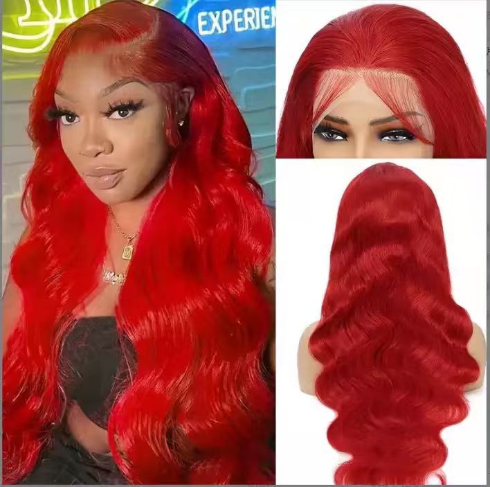 Machine Made Lace Wig Long Curly Hair