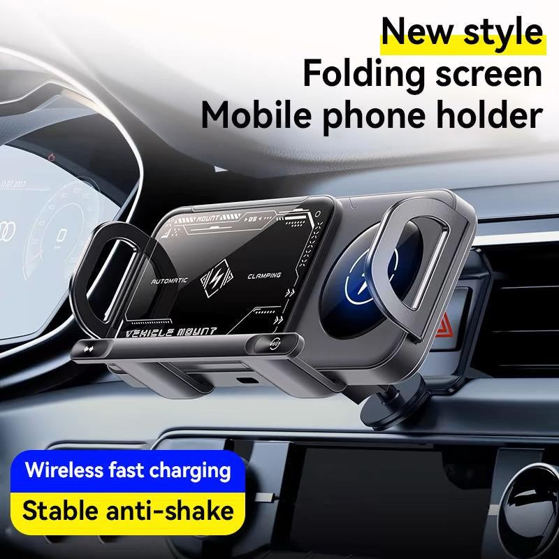 Dual Motor Wireless Car Phone Holder with Rotation