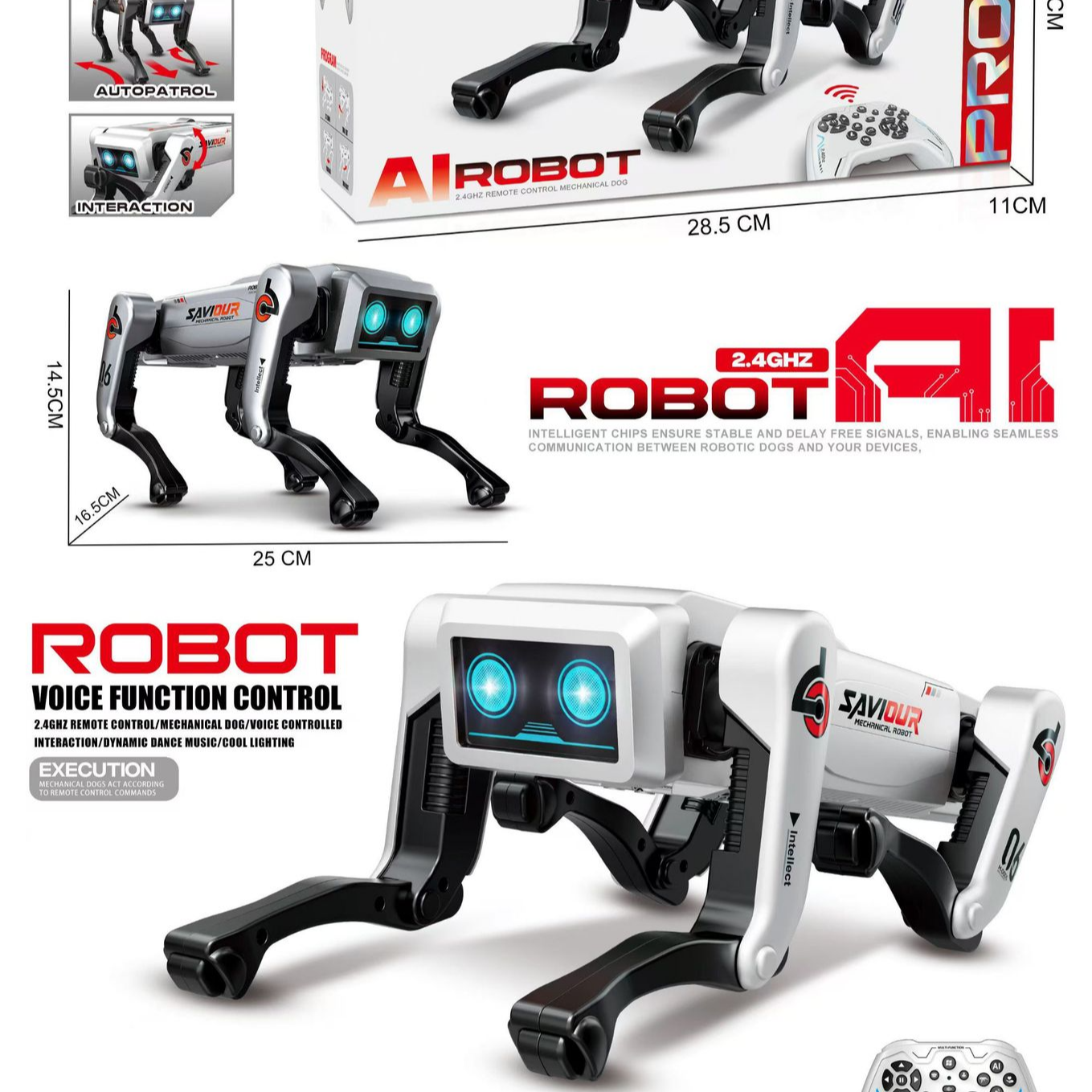 AI Intelligent Robot Dog with Voice Control