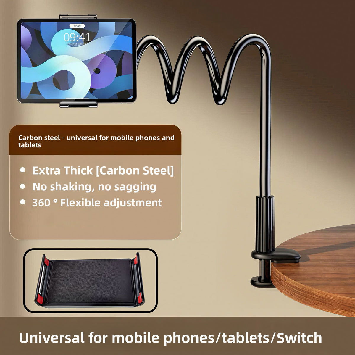 Adjustable Flexible Gooseneck Phone Holder Stand