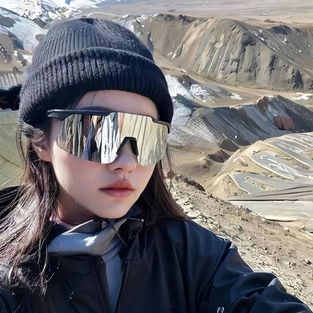 Outdoor UV400 Protection Half-Frame Sunglasses