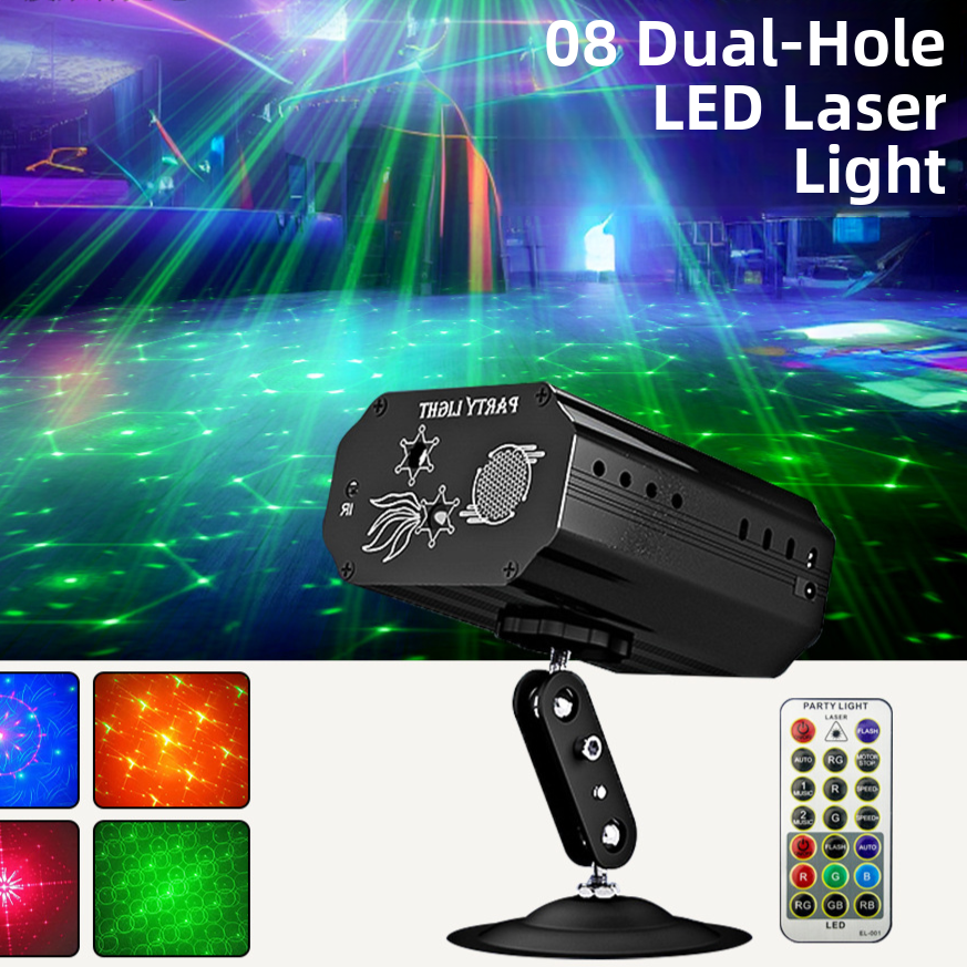 Mini RGB Laser Stage Light with Strobe Effects