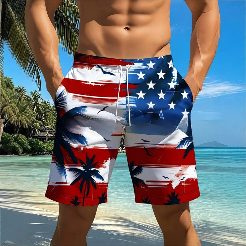 Mens Loose Breathable Beach Shorts