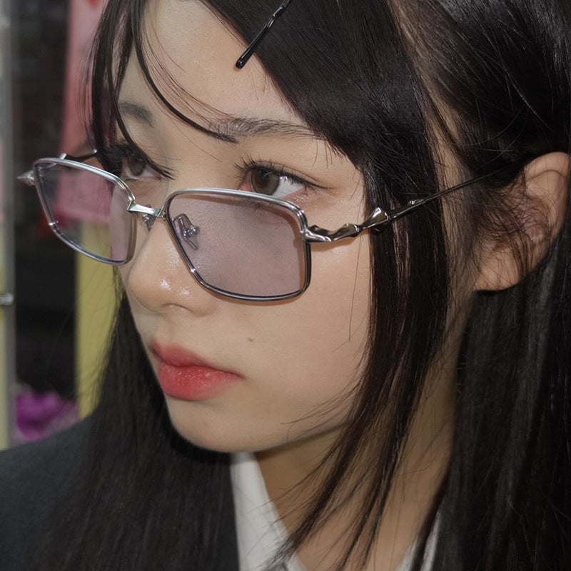 Square Retro Metal Frame Sunglasses