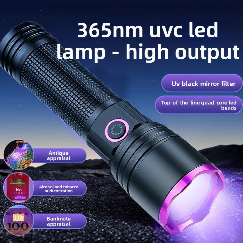 Aluminum UV Flashlight 365nm for Detection and Inspection