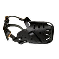 Dog muzzle, mouth guard to prevent biting, barking, and indiscriminate eating.