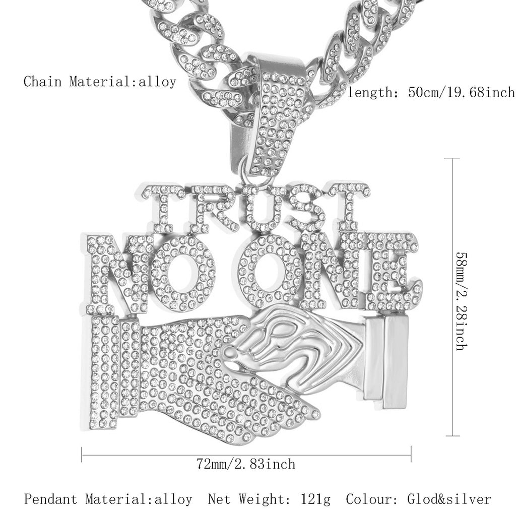 Cuban chain necklace pendant