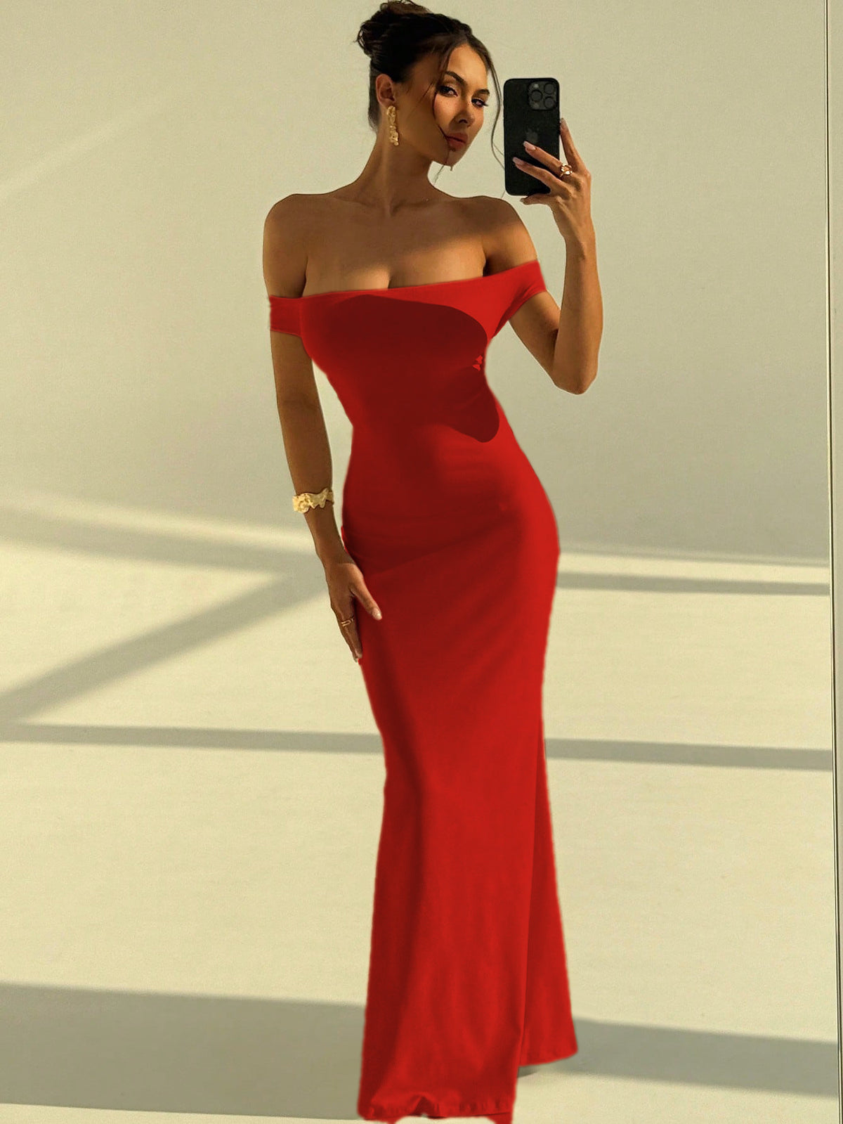 Sleeveless One-Shoulder Backless Slim Fit Long Dress