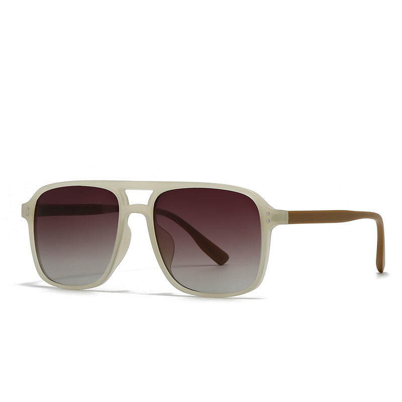 Modern Retro Square Double Beam Sunglasses