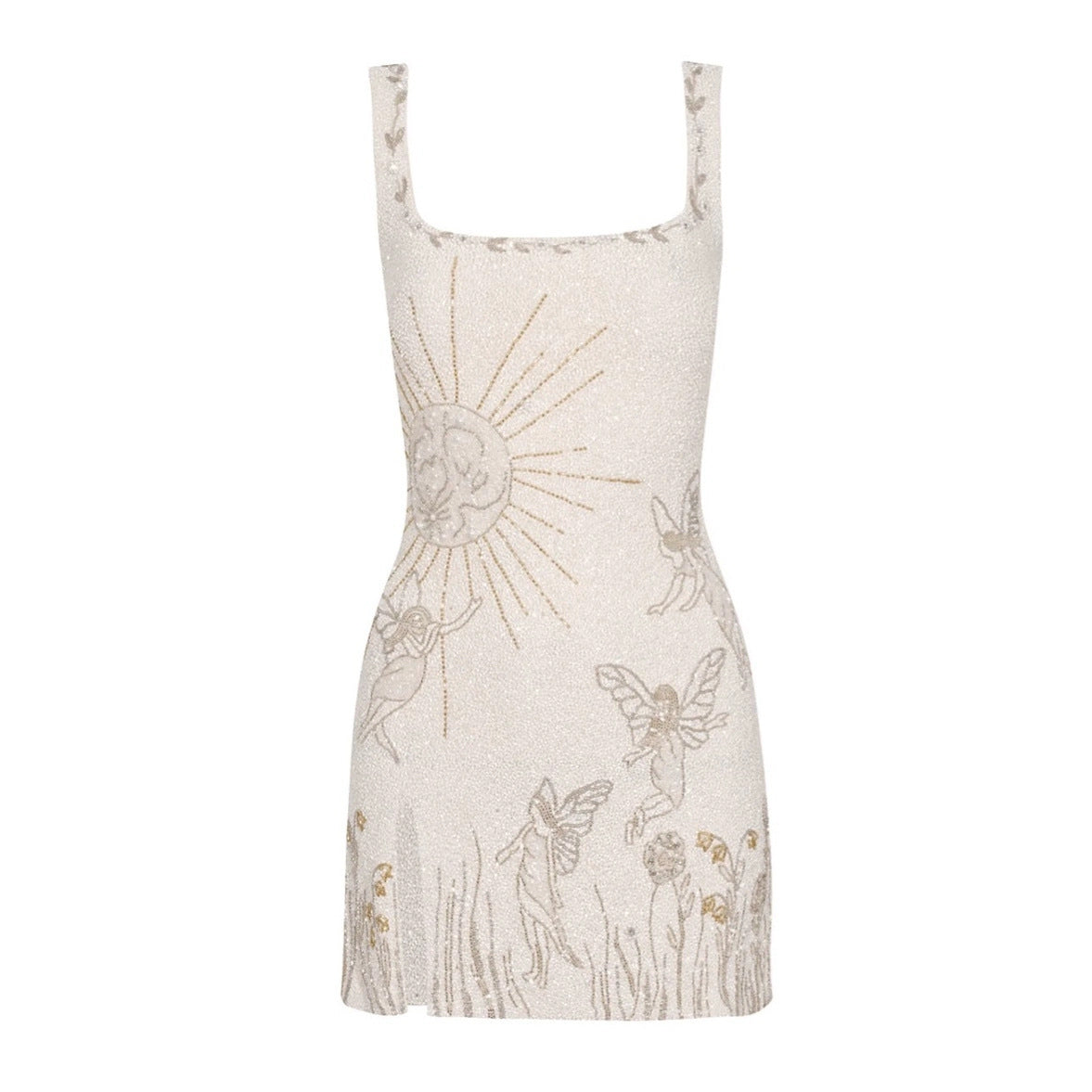 Suspender-Type Urban Skirt Printed Sun Style Dress
