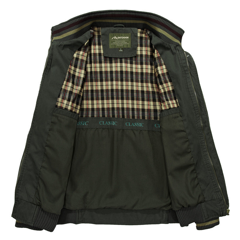 Mens Stand Collar Casual Jacket