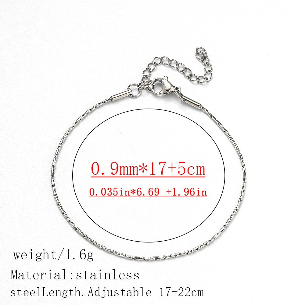 316L Titanium Steel Bracelet Waterproof Hypoallergenic Gold Plated Chain Jewelry for Men Women Unisex Fashion Accessories