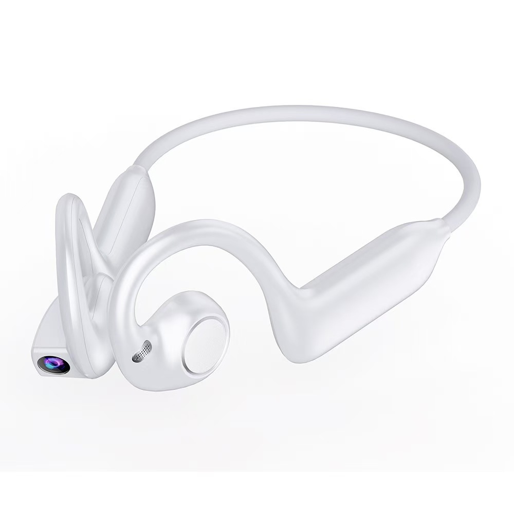 E900 AI Translation Bluetooth Headset with Camera, EIS Anti-Shake, 1080P Smart Glasses for Sports
