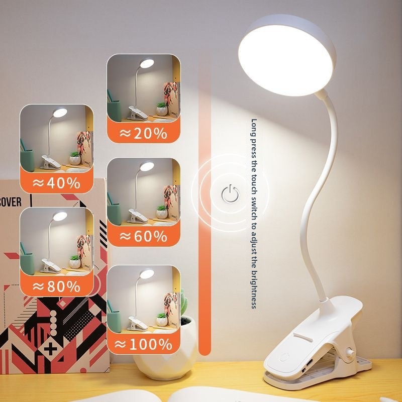 Clip-On Circular LED Desk Lamp with Eye Protection