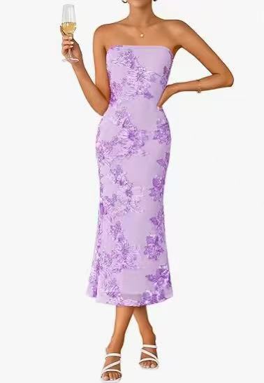 Embroidered Off-Shoulder Bodycon Dress