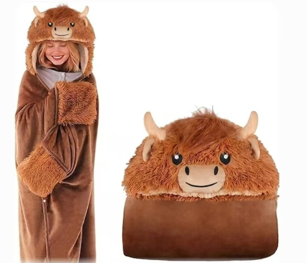 Hooded Animal Cape Blanket