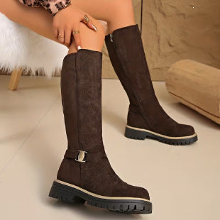 Round Toe Low Heel Fashion Boots
