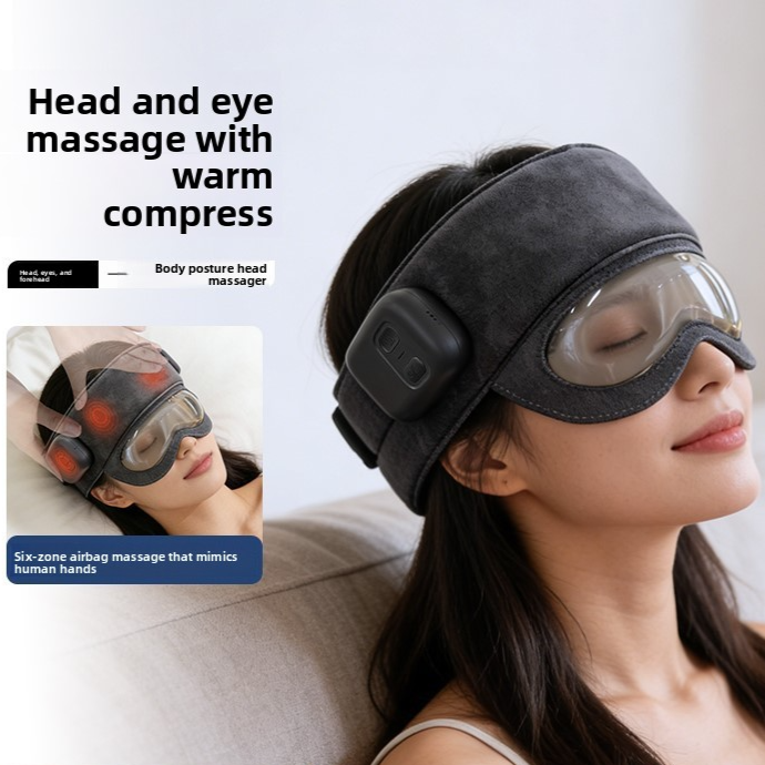 Head and Eye Massager with Heating Function